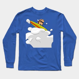 The sport of breakfast - Cookie surfing wave of milk Long Sleeve T-Shirt